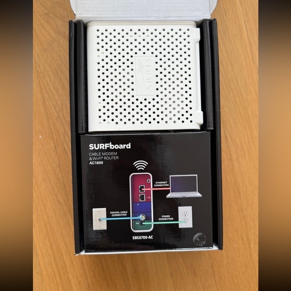 ARRIS SURFboard SBG6700AC DOCSIS 3.0 Wireless Cable Modem/ AC1600 Wi-Fi Router - Picture 3 of 4